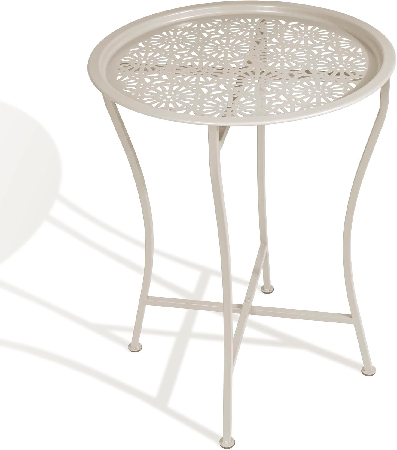 Mesa bandeja margaritas metal resistente soporte plegable
