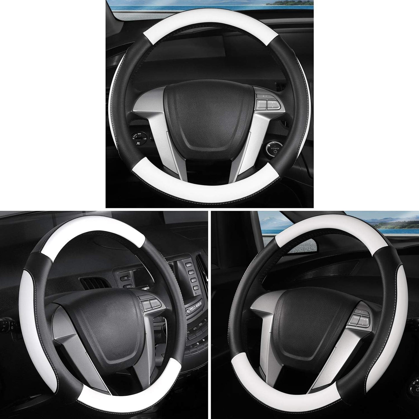 Funda volante piel microfibra negra 14pulg