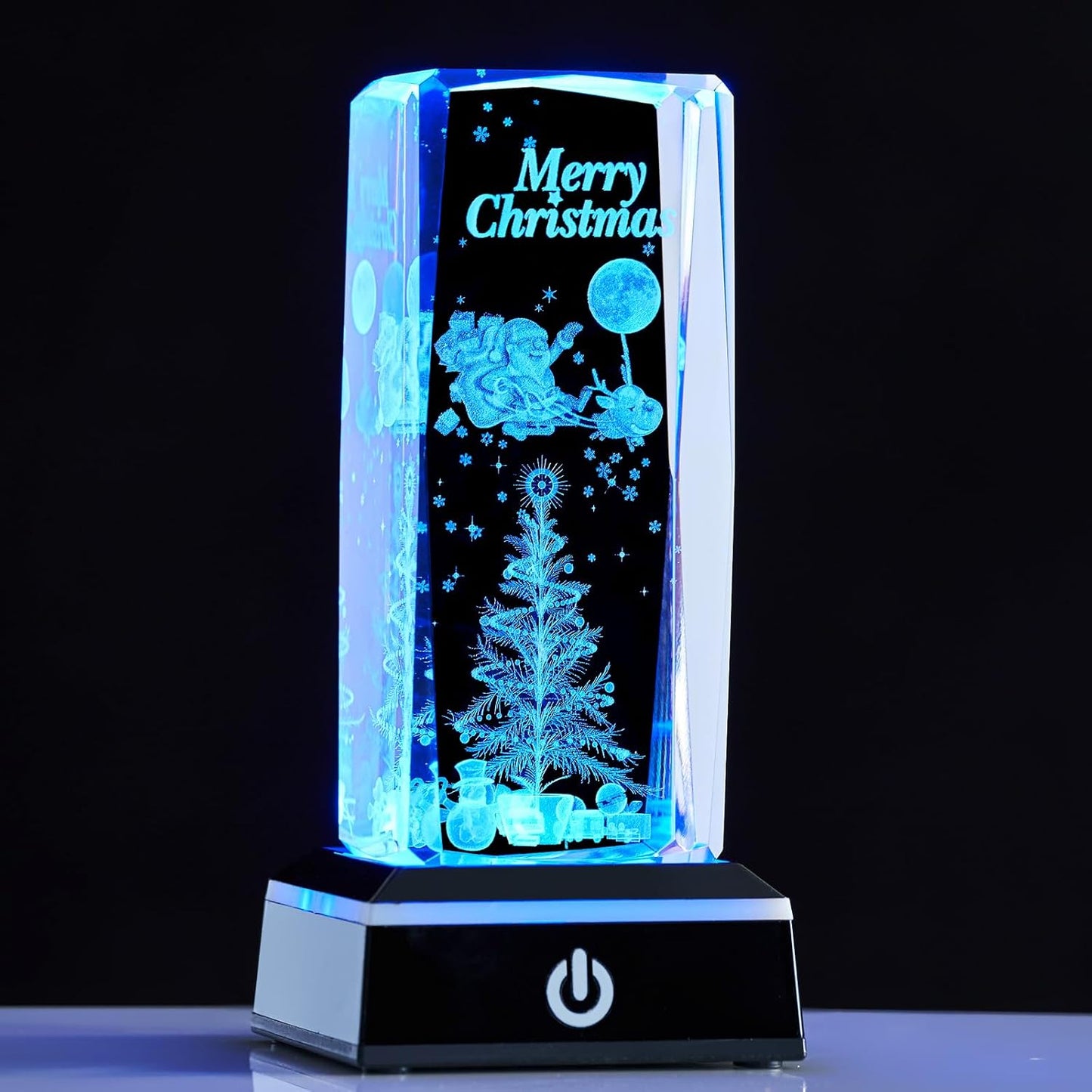Lámpara cristal base led regalo navidad para mujer y hombre