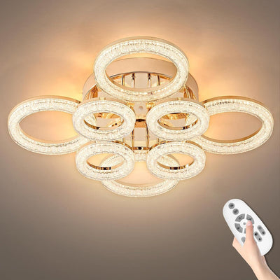 Lámpara techo LED 106W 8 anillos 26.8pulg regulable