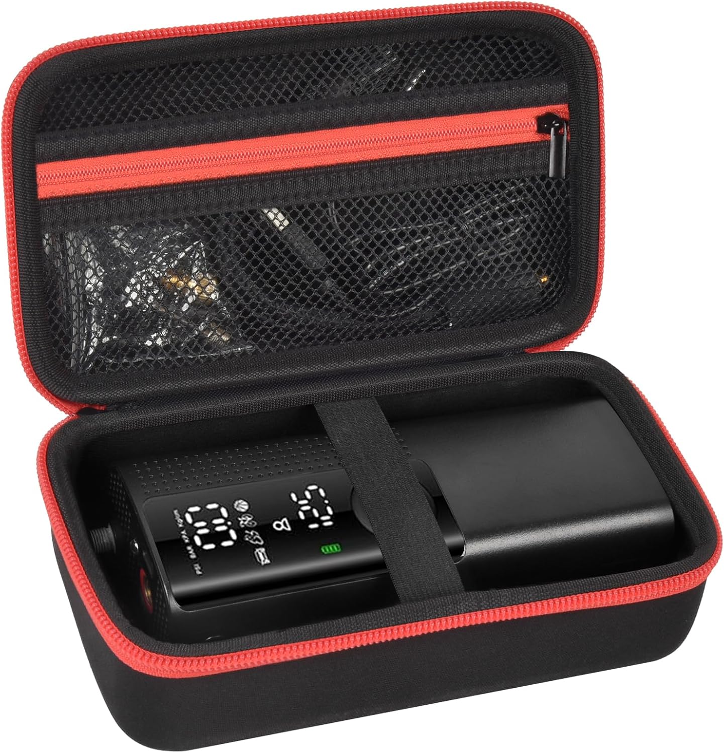 Estuche compresor aire 120psi con manguera y accesorios USB