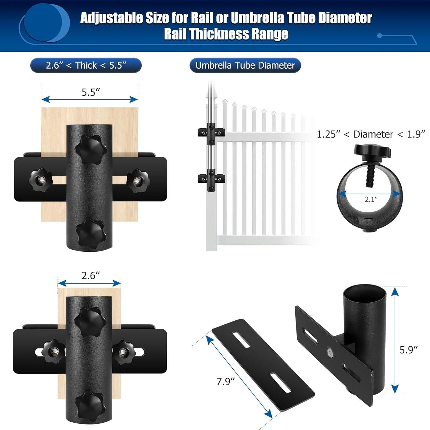 Base sombrilla soporte ajustable para terraza balcón