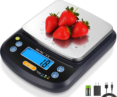 Báscula cocina digital 17.6lb IPX6 acero inox recargable USB
