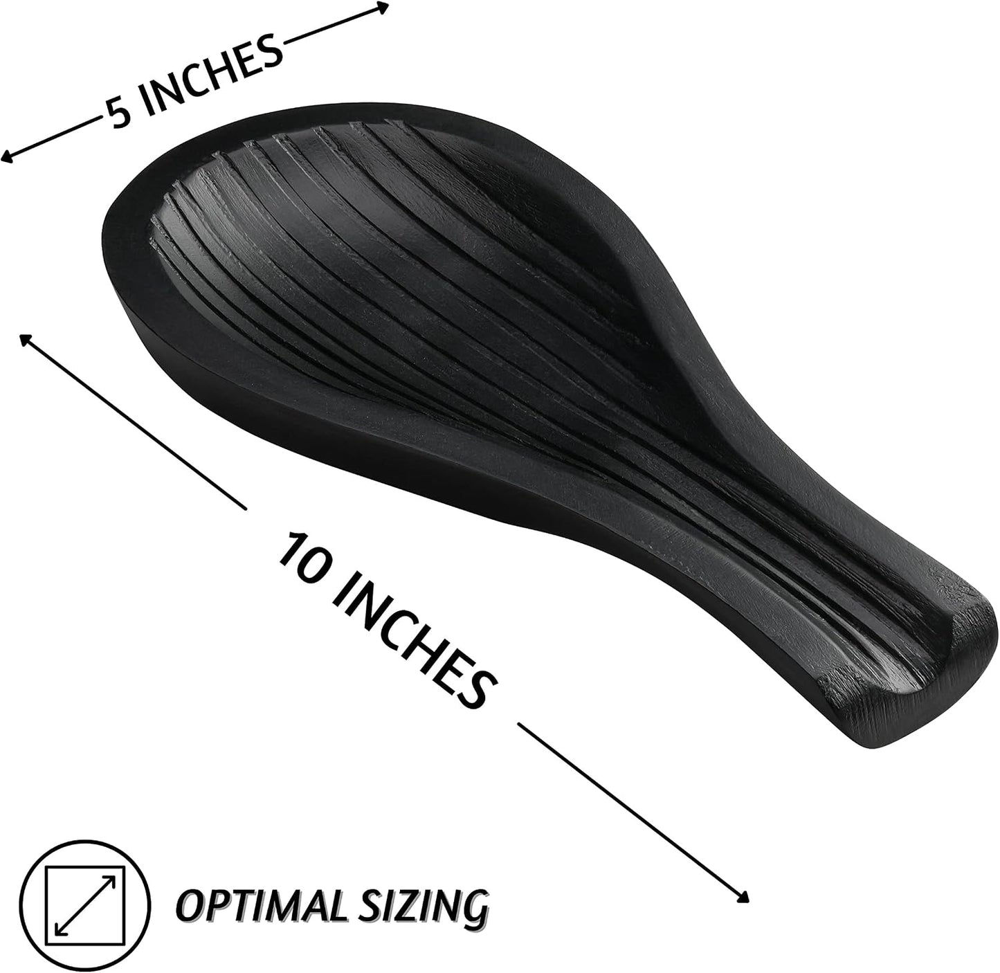 Soporte cuchara encimera cocina 1 negro