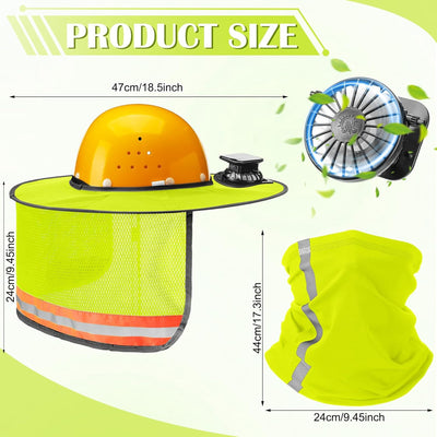 Sombrero duro sol con pantalla ventilador malla alta visibilidad
