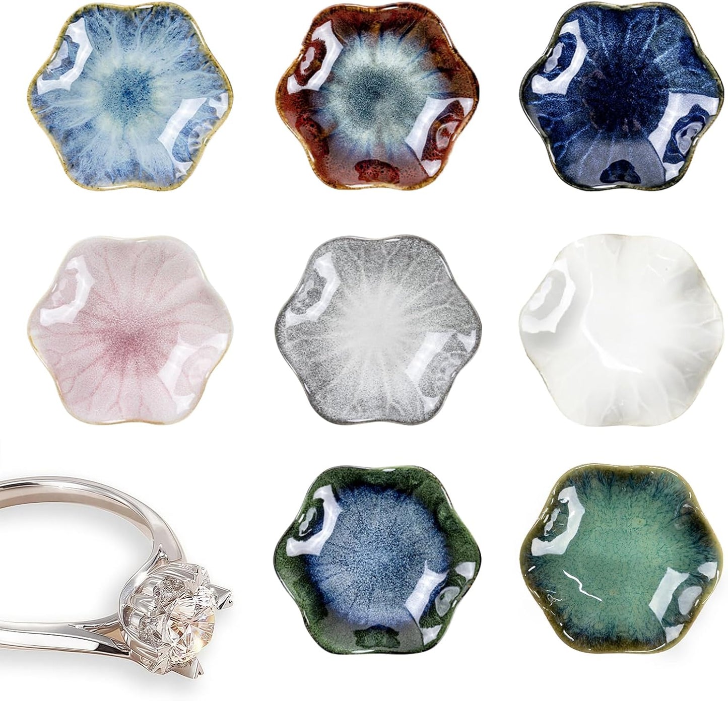 Bandeja cerámica joyas y llaves 4.33" decoración