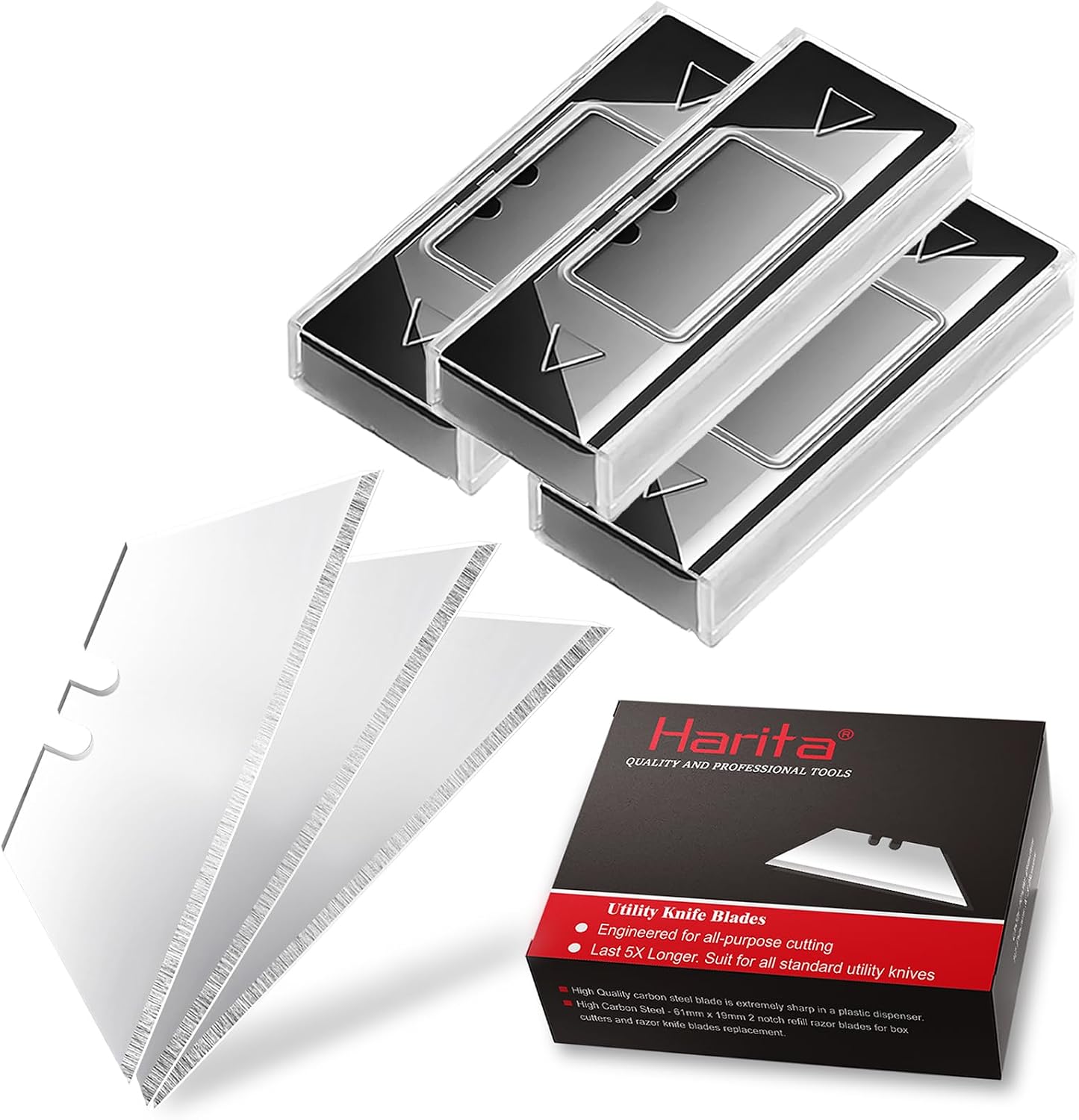 Cuchillas utilitarias afiladas con estuche para reemplazo
