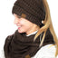 Set gorro punto trenzado y bufanda infinity