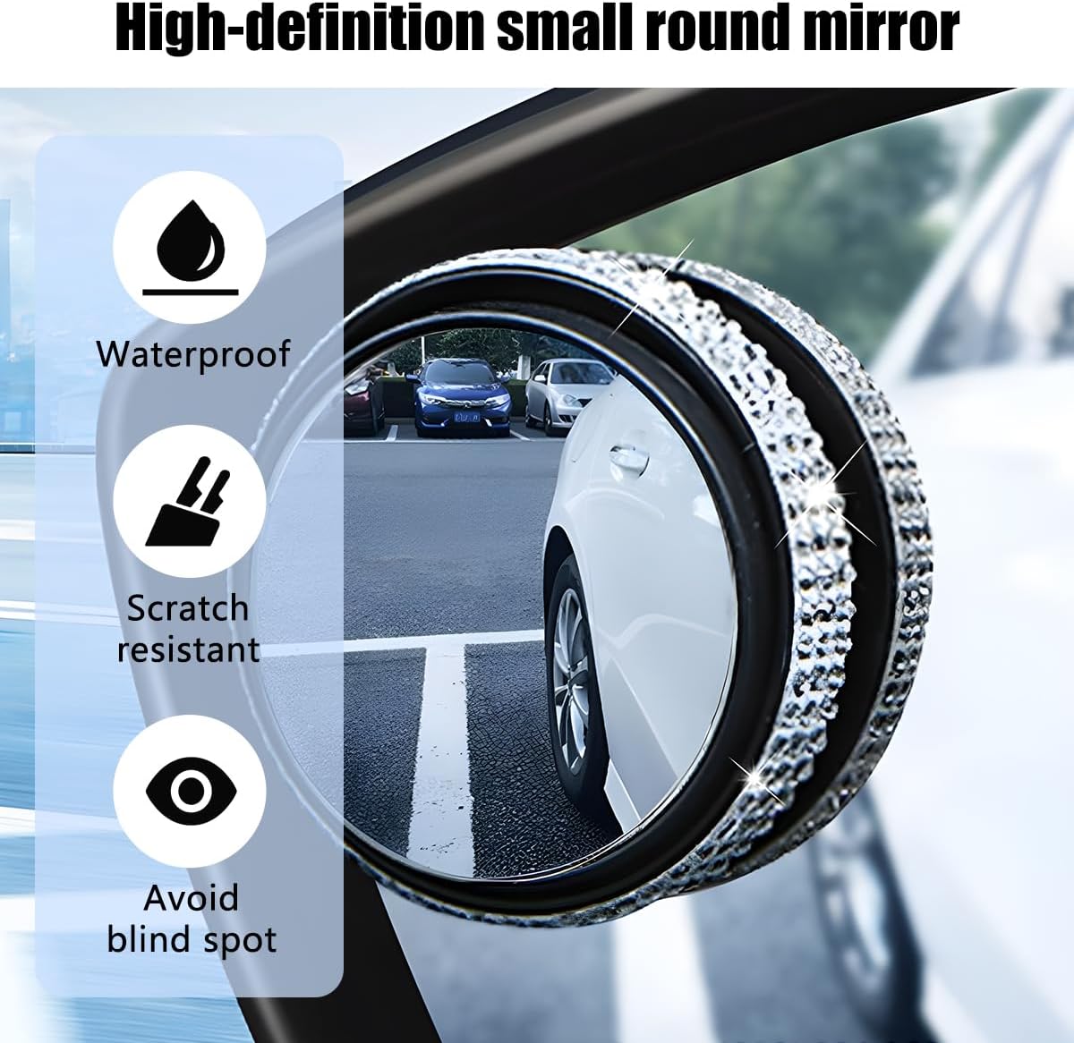 2 Espejos HD 2pulg Punto Ciego Retrovisor Exteriores