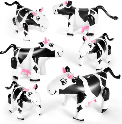 4 Vacas Inflables 17pulg para Niños Fiesta Rodeo