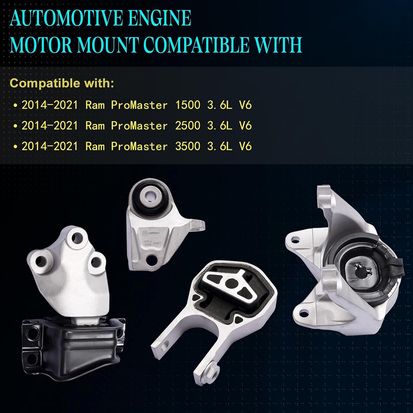 Set 4 soportes motor comp Promaster 6L V6 14-21
