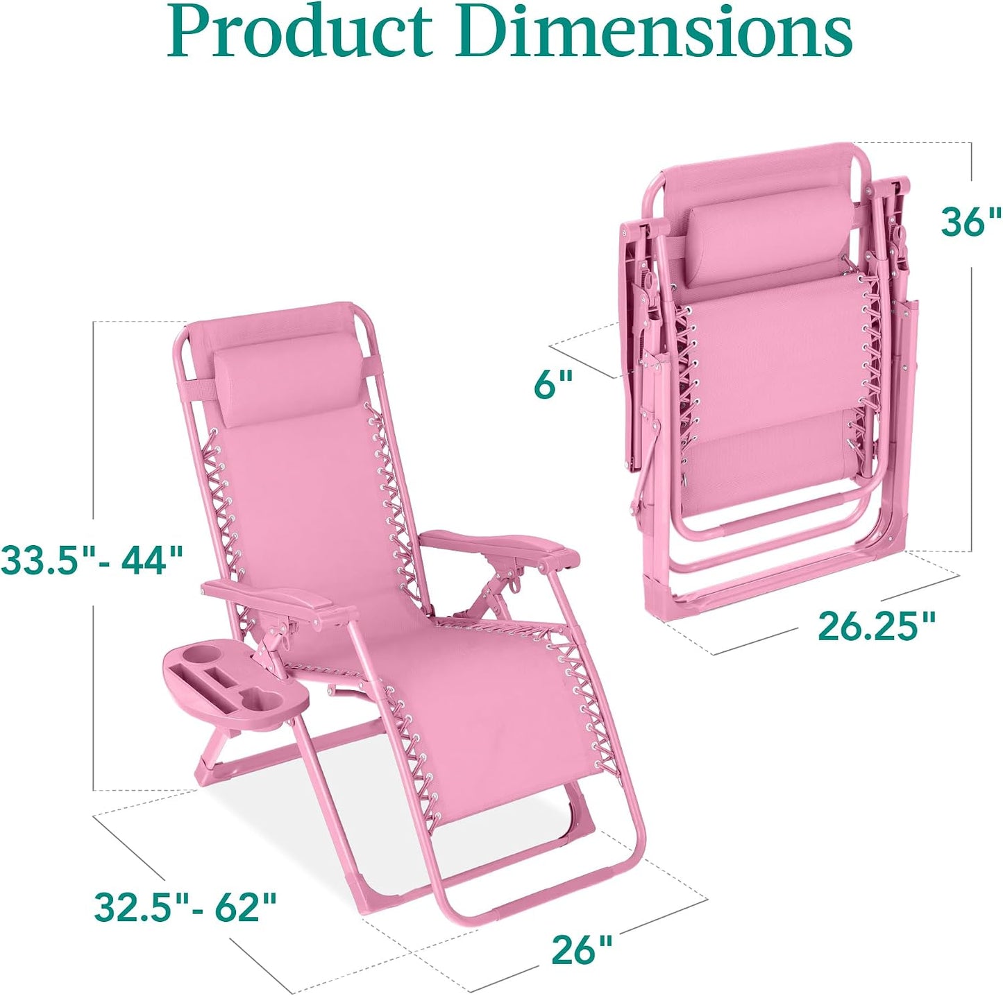 Silla ajustable gravedad cero reclinable monocromática