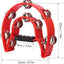 Pack 7 Panderetas Doble Fila 9.06pulg 20 Jingles Metal