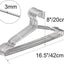 50 Perchas Acero Inox 16.5"