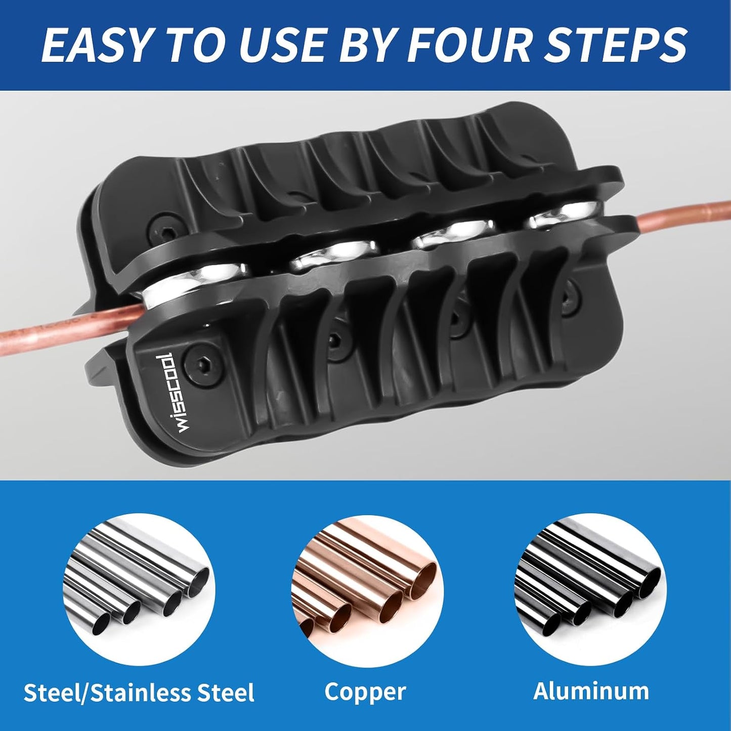 Corrector tubo 3/16" acero aluminio cobre