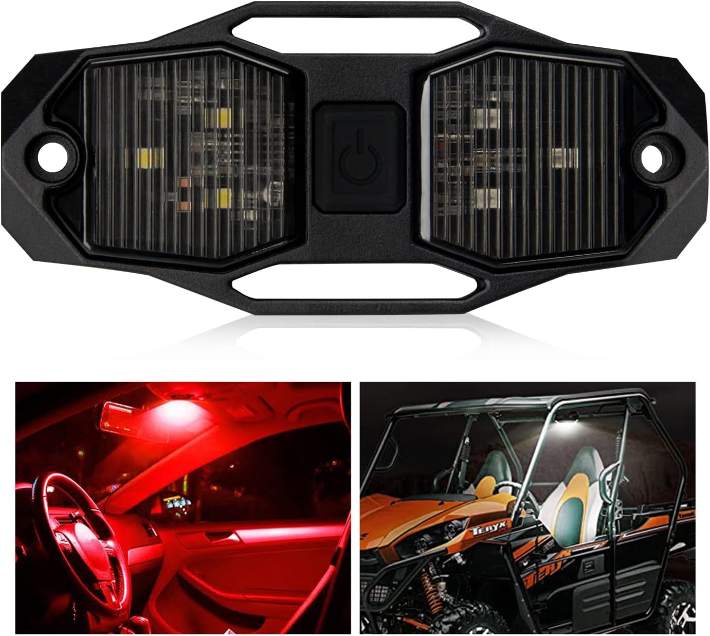 Luz LED Doom 6uds blanco rojo montaje barra enrollable RZR