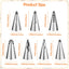 Set 7 Pzas Puntas Tubo Acero Inox Con 20 Bolsas Pastelería