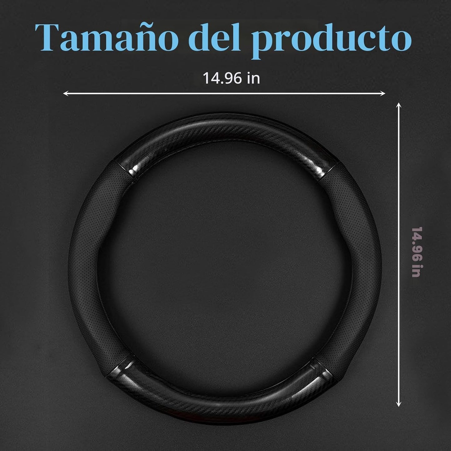 Funda volante antiderrap fibra carbono universal