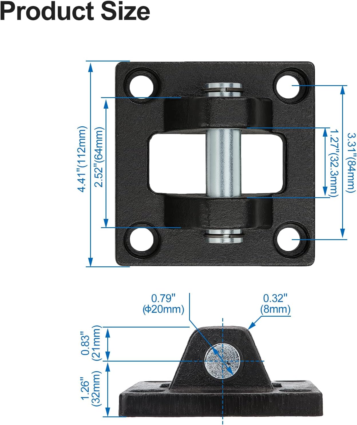 Brida pie CB-100 para cilindro neumático SC 100