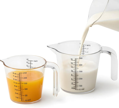 Juego tazas medidoras plástico 8 y 16oz