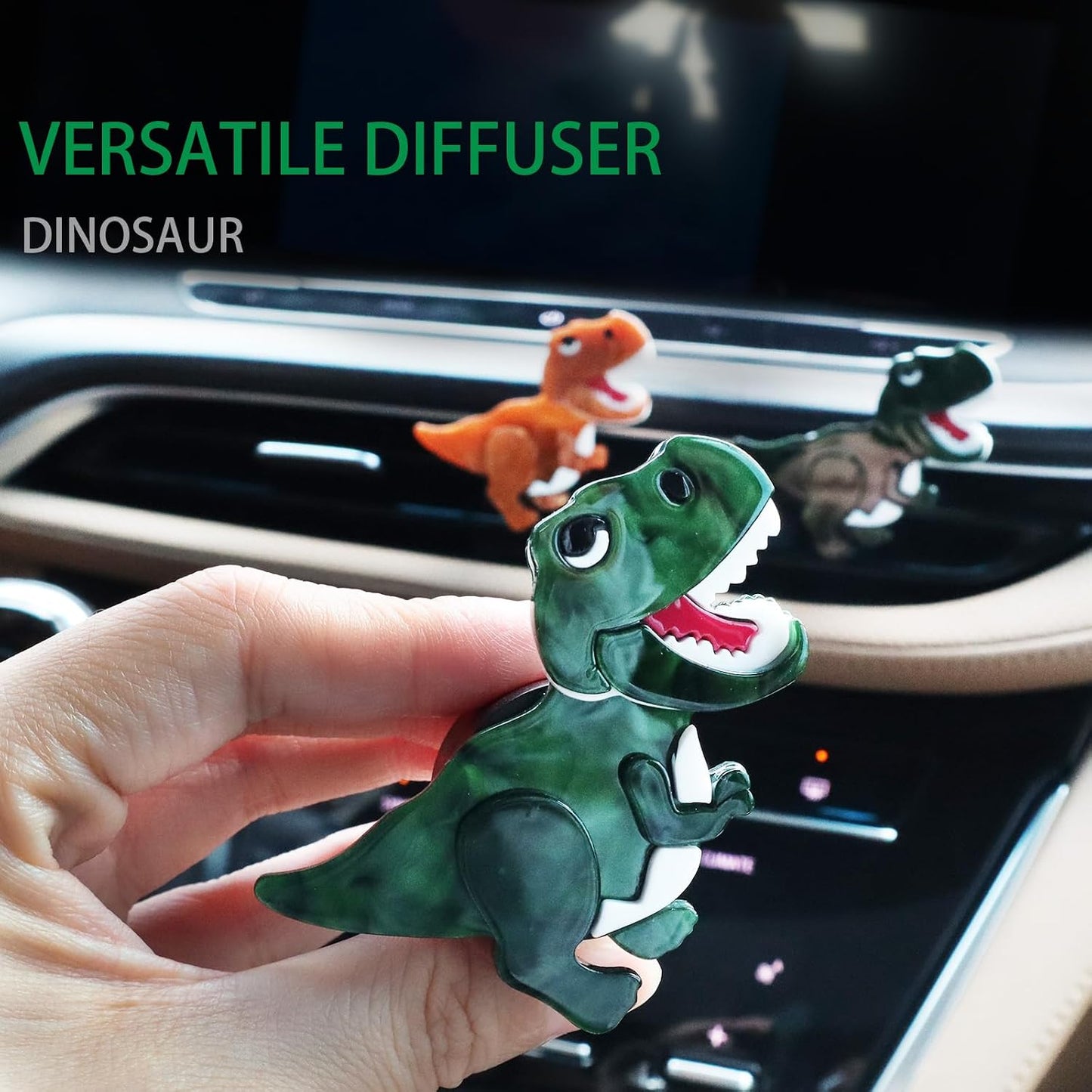 Ambientador coche T-Rex con pinza difusor recargable