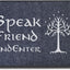 Felpudo absorbente 30x18pulg texto speak friend