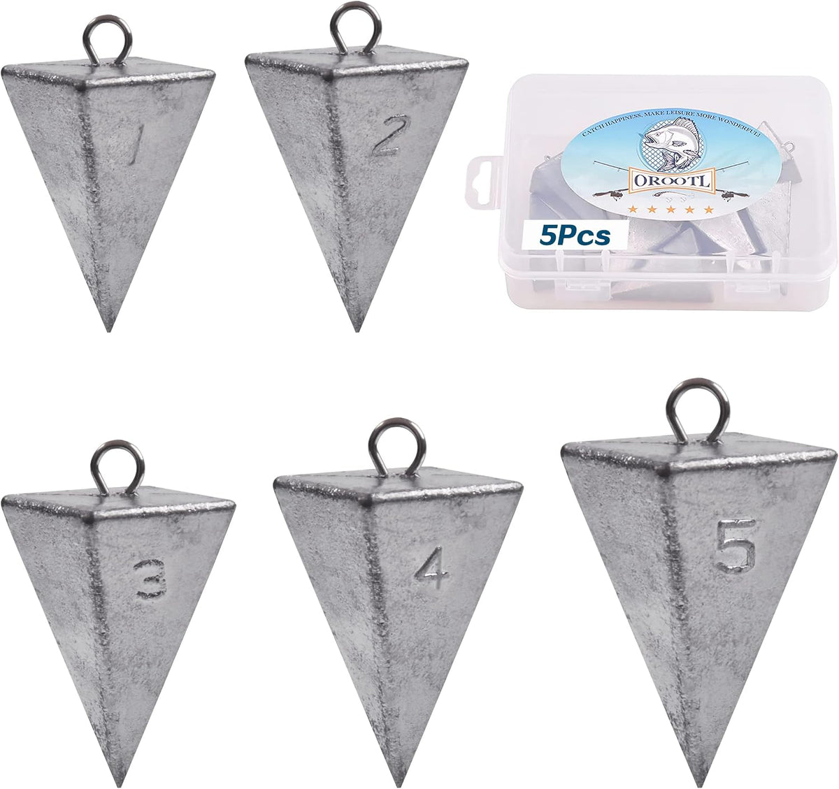 Peso pesca pirámide 1-8oz para salada y dulce