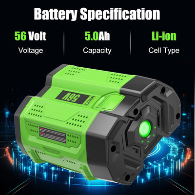 2 Baterías Litio 56V Repuesto EGO 5.0Ah
