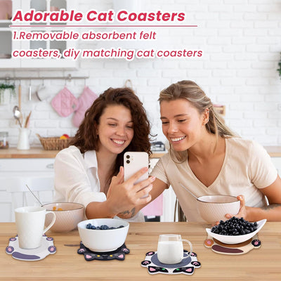 Posavasos para gatos con temática animales para café y té