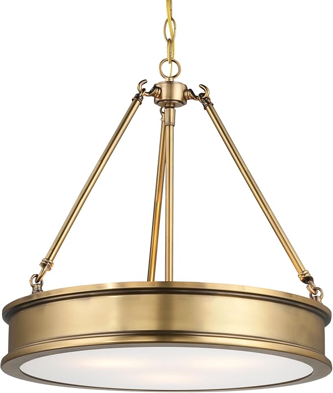 Lámpara colgante 3 luces Harbour Point Collection oro 19pulg
