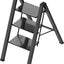 Escalera plegable 3 escalones aluminio negro 330lb