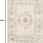 Alfombra lavable lazo floral 5x7ft beige dormitorio sala