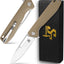 Cuchillo plegable acero 8Cr18Mov mango G10 EDC desierto