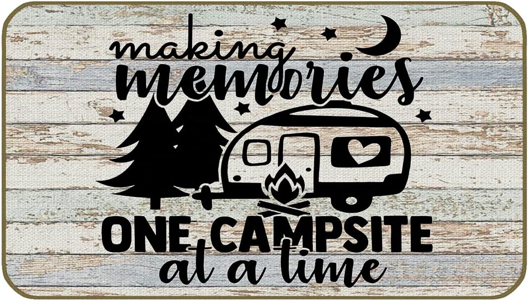 Tapete decorativo 17x30pulg diseño campamento granja hogar