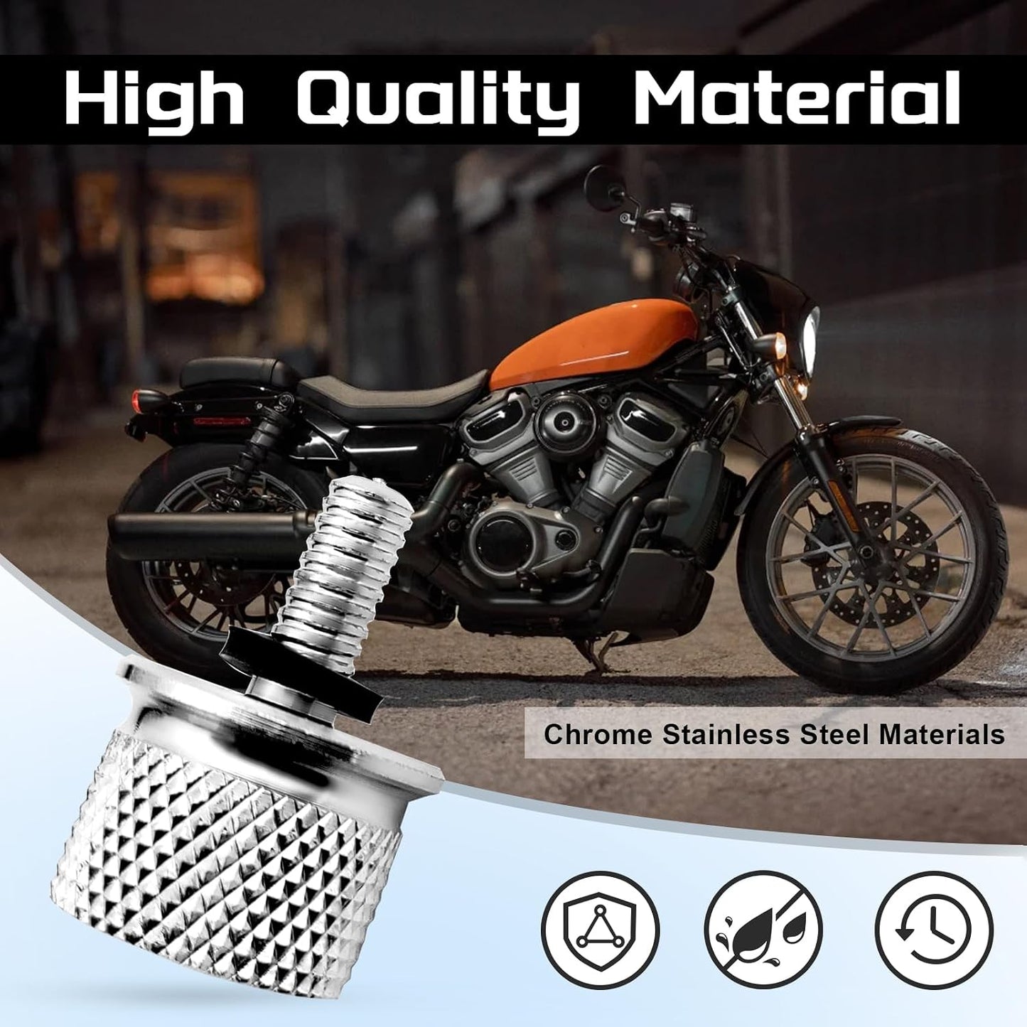Kit tuercas asiento motocicleta acero inox 304 comp Harley