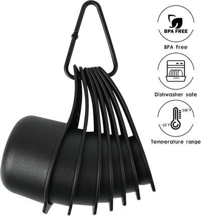 Set 15 Tazas y Cucharas Medidoras Plástico Seco para Hornear