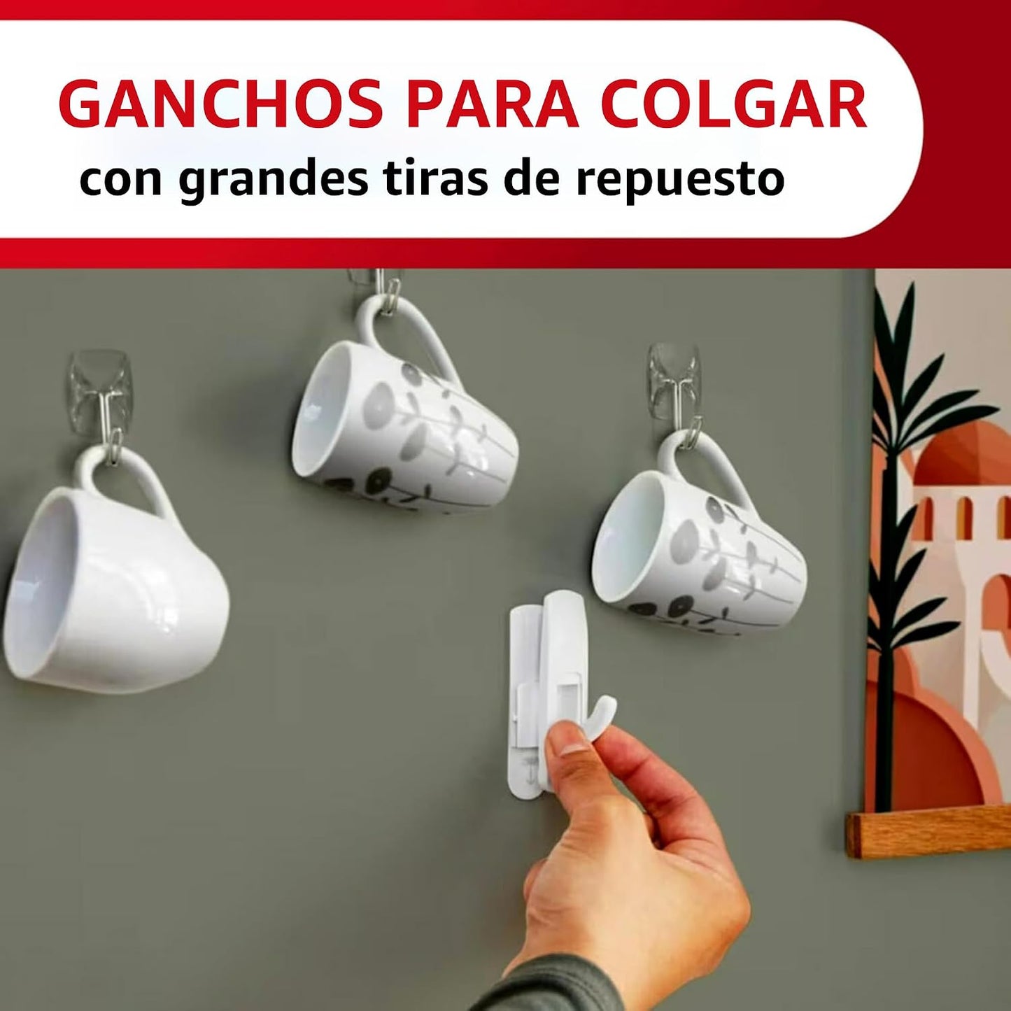 Tiras adhesivas 20 pzas para decoraciones navideñas