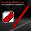 Barra luz LED roja 15pulg doble brillo para camioneta IP65