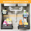 Organiz. fregadero forma L estante 2 niveles 100lbs