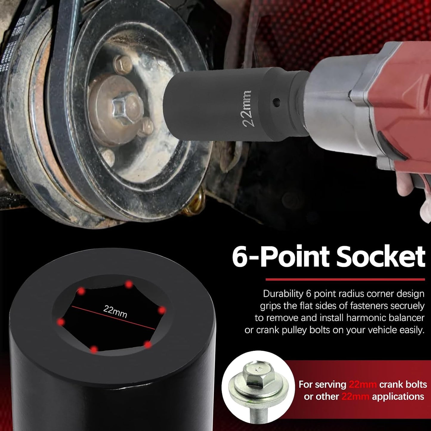 Herramienta enchufe equilibrador 0.866" para Toyota Ford