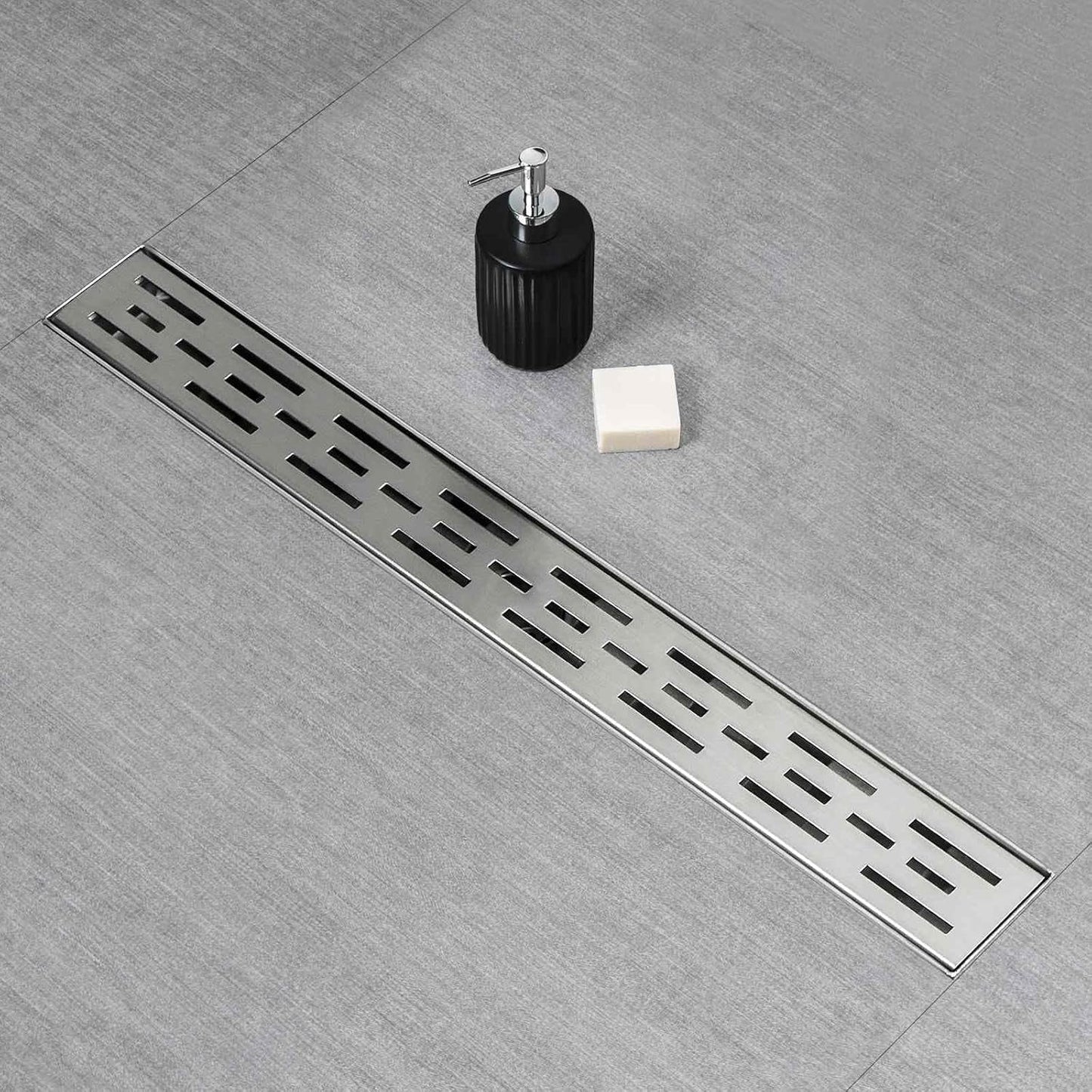 Drenaje ducha lineal acero inox 304 24pulg con colador