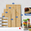 Set 3 Tablas Cortar Bambú con Soporte Acero Inox