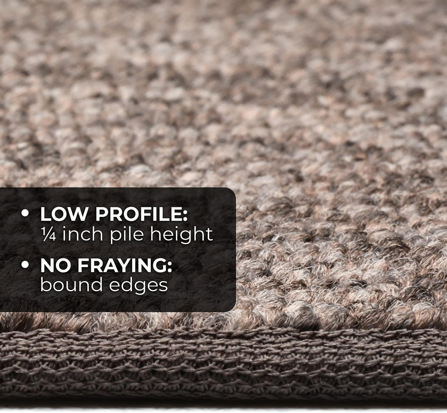 Alfombra antiderrap interior gris guijarro 2x3ft