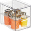 Cajas almacenamiento apilables plástico 2 cajones extraibles