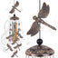 Campanas viento libélula bronce jardín patio decoración
