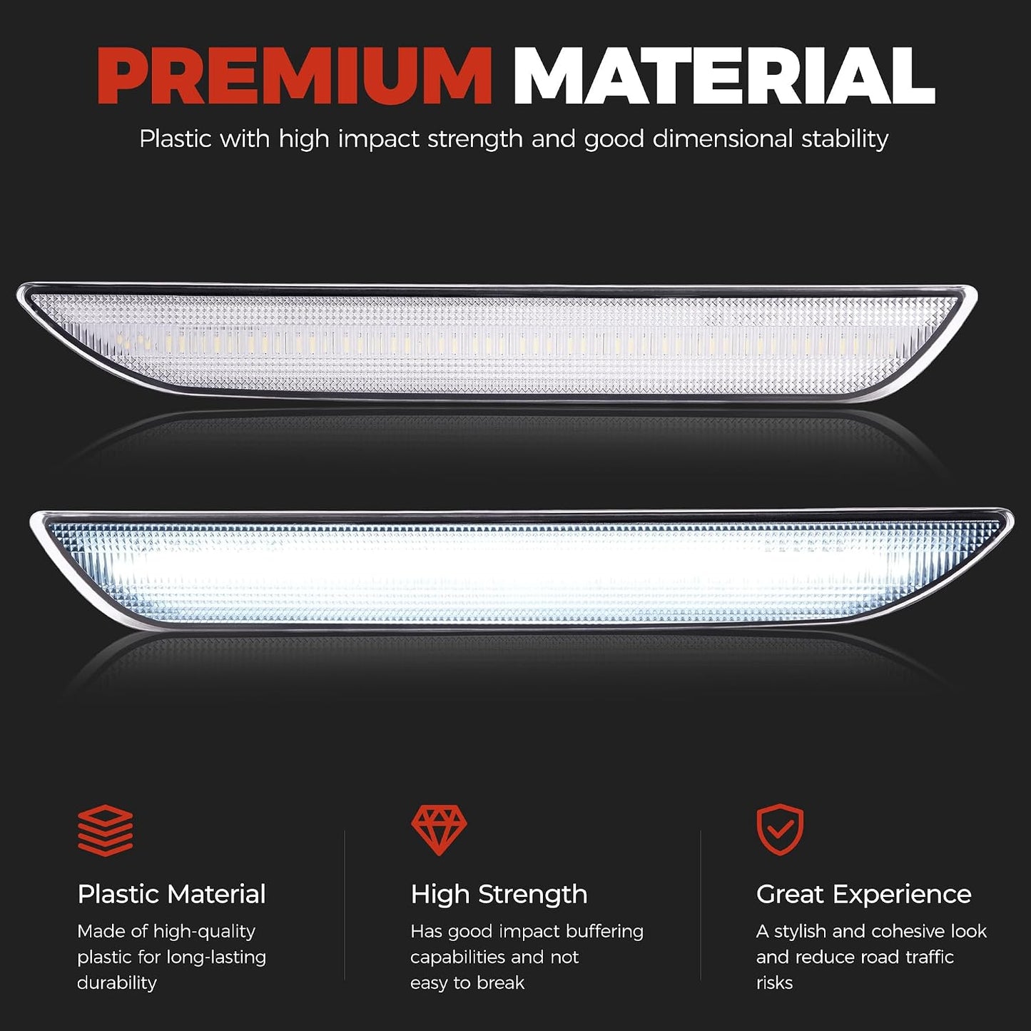Luz marcador lateral Ford Mustang 15-23 LED blanco