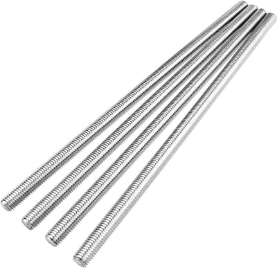 4 Pzas Varilla M10x250mm Acero Inox 304 Rosca 1.5mm