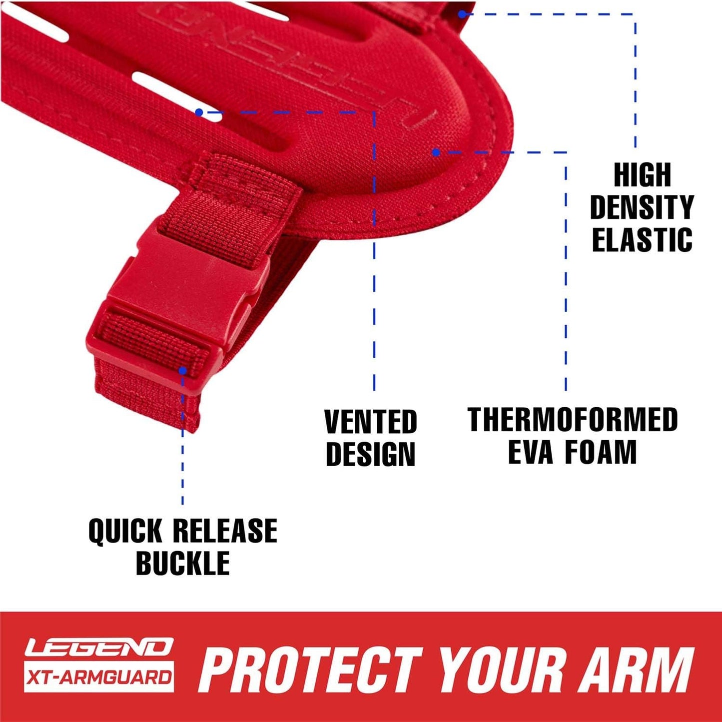 Protector brazo tiro arco espuma EVA ventilado ajustable