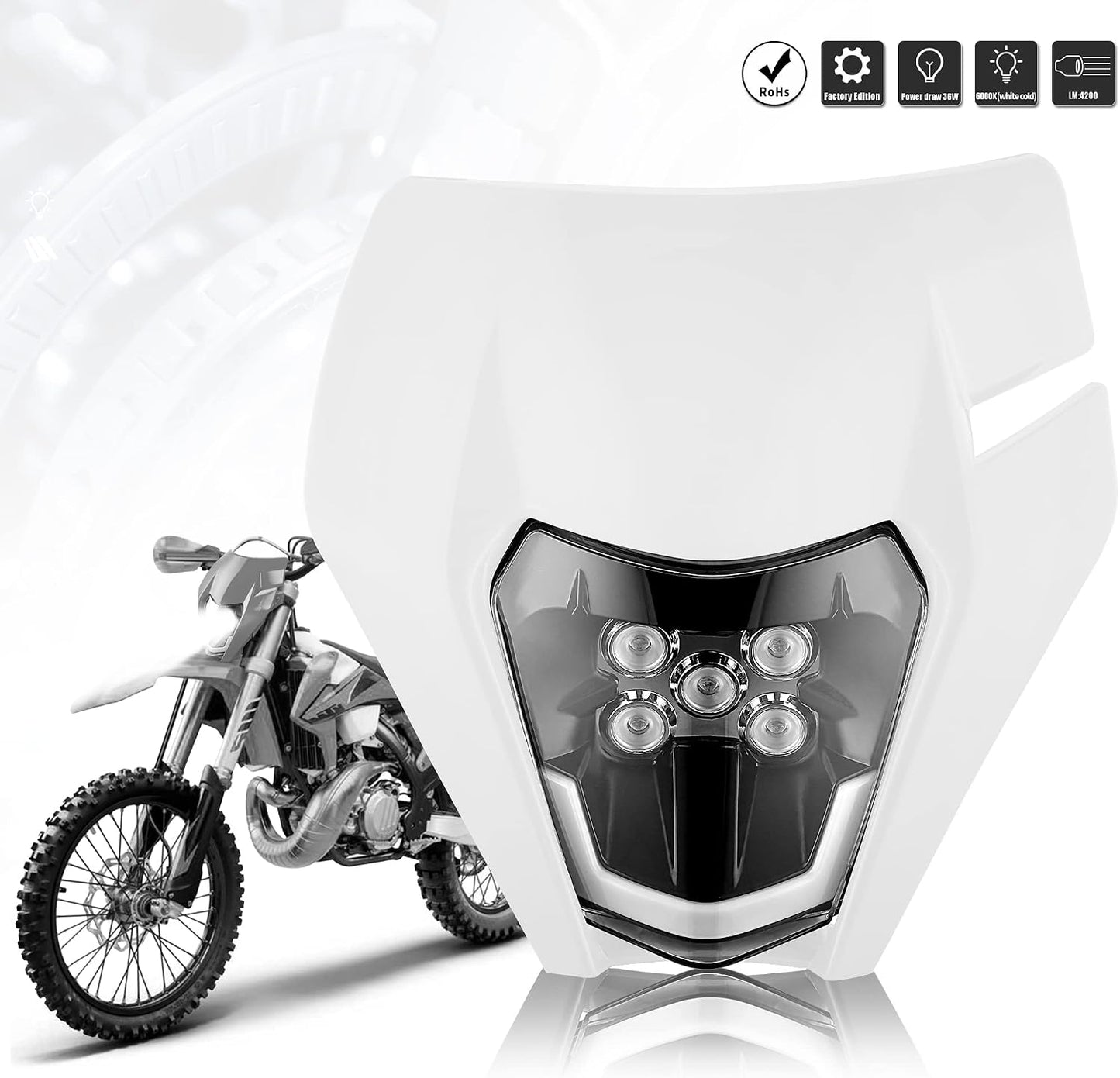 Kit faros LED universal para dirt bike y motocicleta