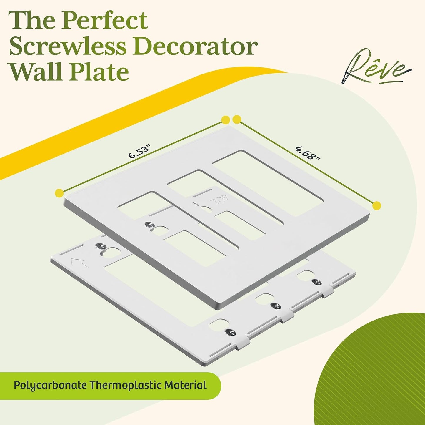 Placas decorativas pared niños 4.68x6.53pulg policarbonato